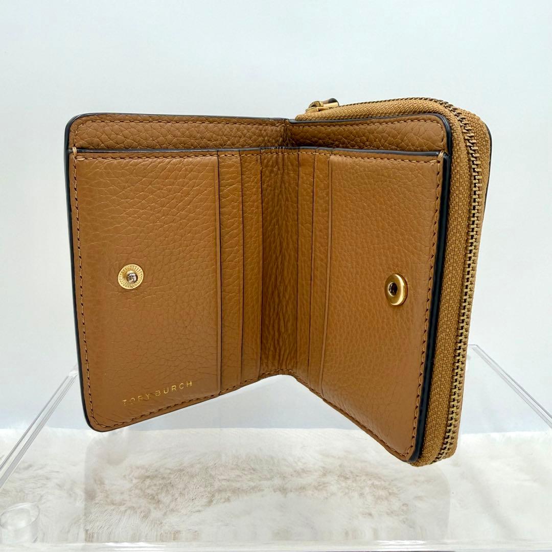 【美品】TORY BURCH レザー　二つ折り財布　トリーバーチ
