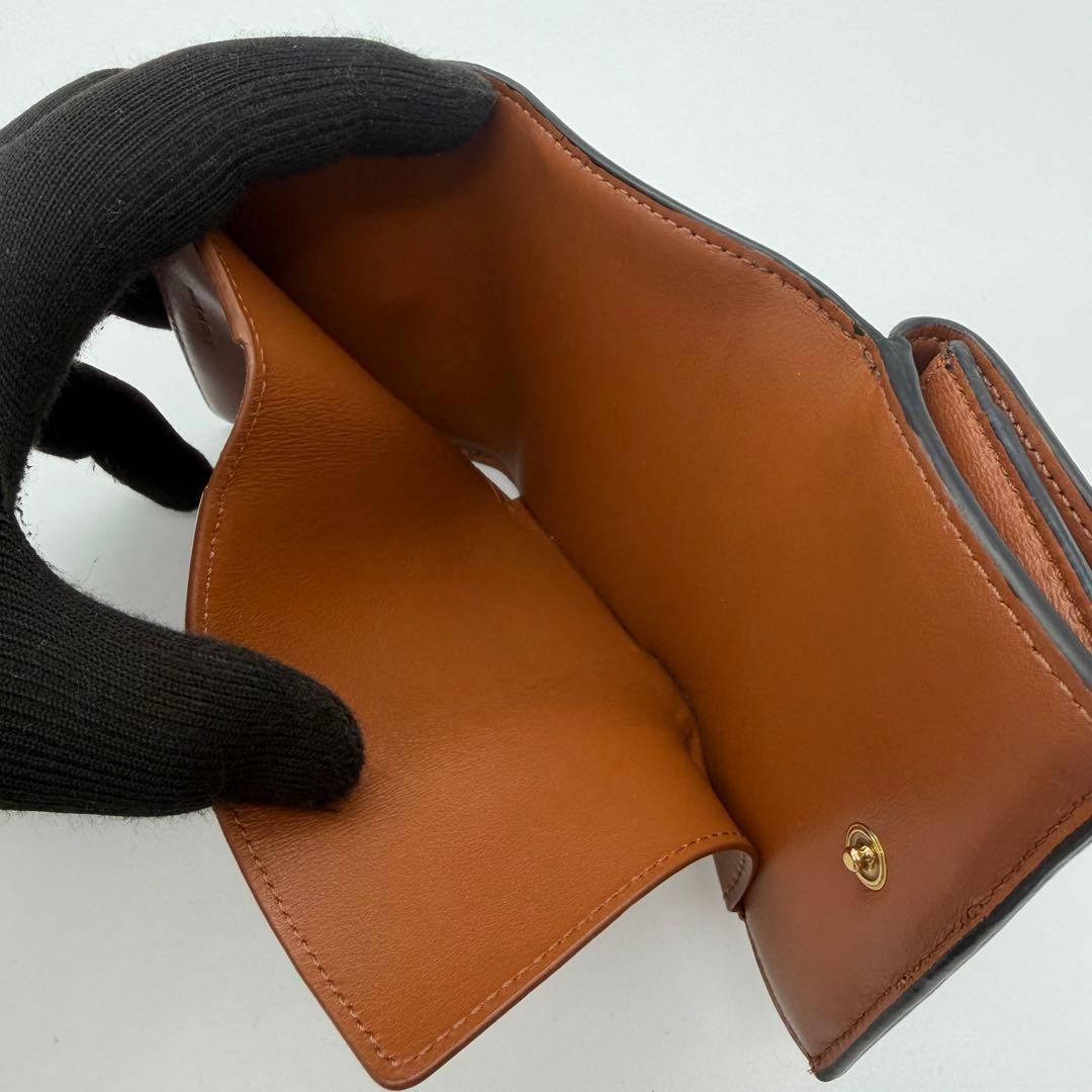 極美品　セリーヌ　スモール トリフォールド ウォレット　トリオンフ　レザー