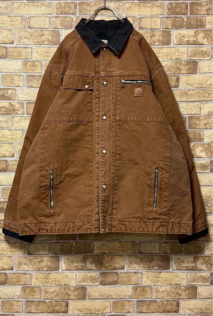 カーハート　メキシコ製　ダックジャケット　カバーオール　ビッグシルエット2XL.