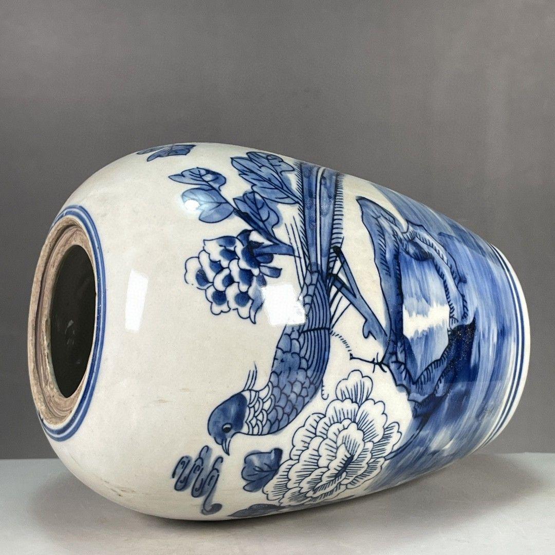鳳凰紋冬瓜壺 景徳鎮 陶磁器 装飾品 現代工芸品 美術品 置物