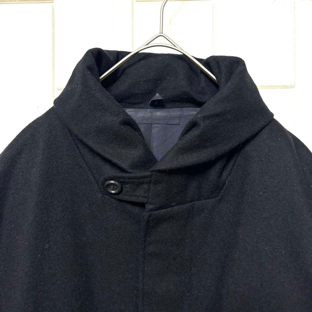 激レア 80s PASHU シンホソカワ 短丈 ウール ボンバーブルゾン 黒 M