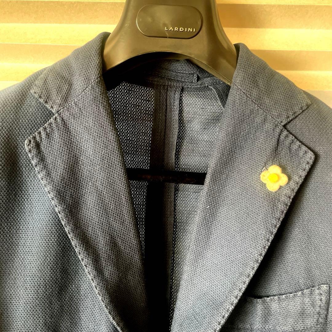 LARDINI ネイビー テーラードジャケット