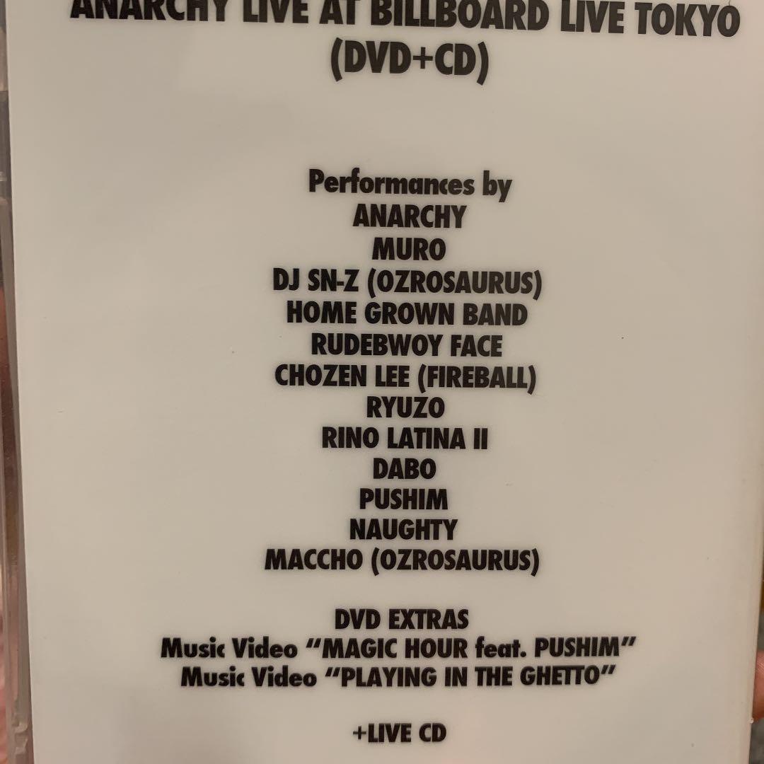 ANARCHY LIVE AT BILLBOARD LIVE TOKYO CD付