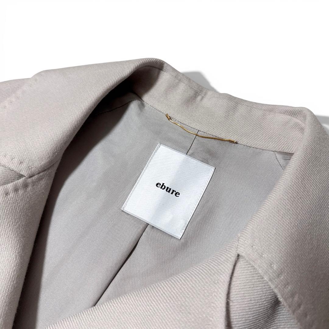 極美品✨️￥15万　22AW　エブール　ライトリバートレンチ コート　アイボリー