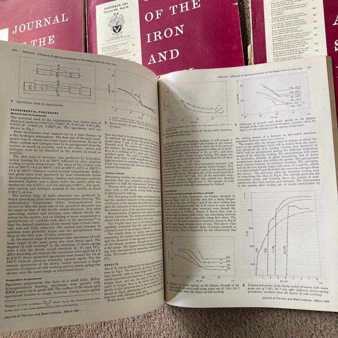 希少 1964年 米国 鉄鋼 研究論文集 IRON and STEEL 10冊