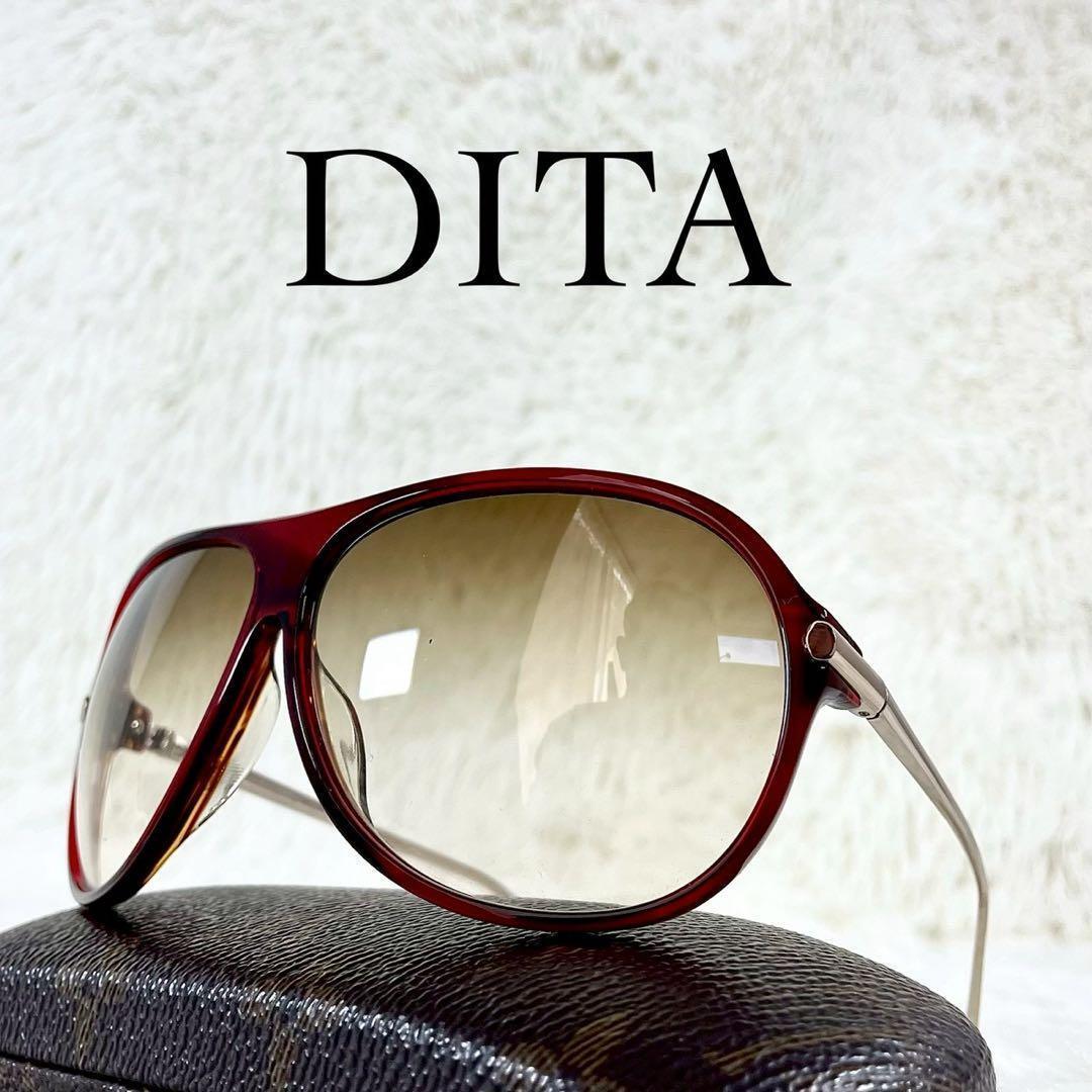 極美品　DITA　RIVIERA　ディータ　サングラス　チタン　ブラウンレンズ