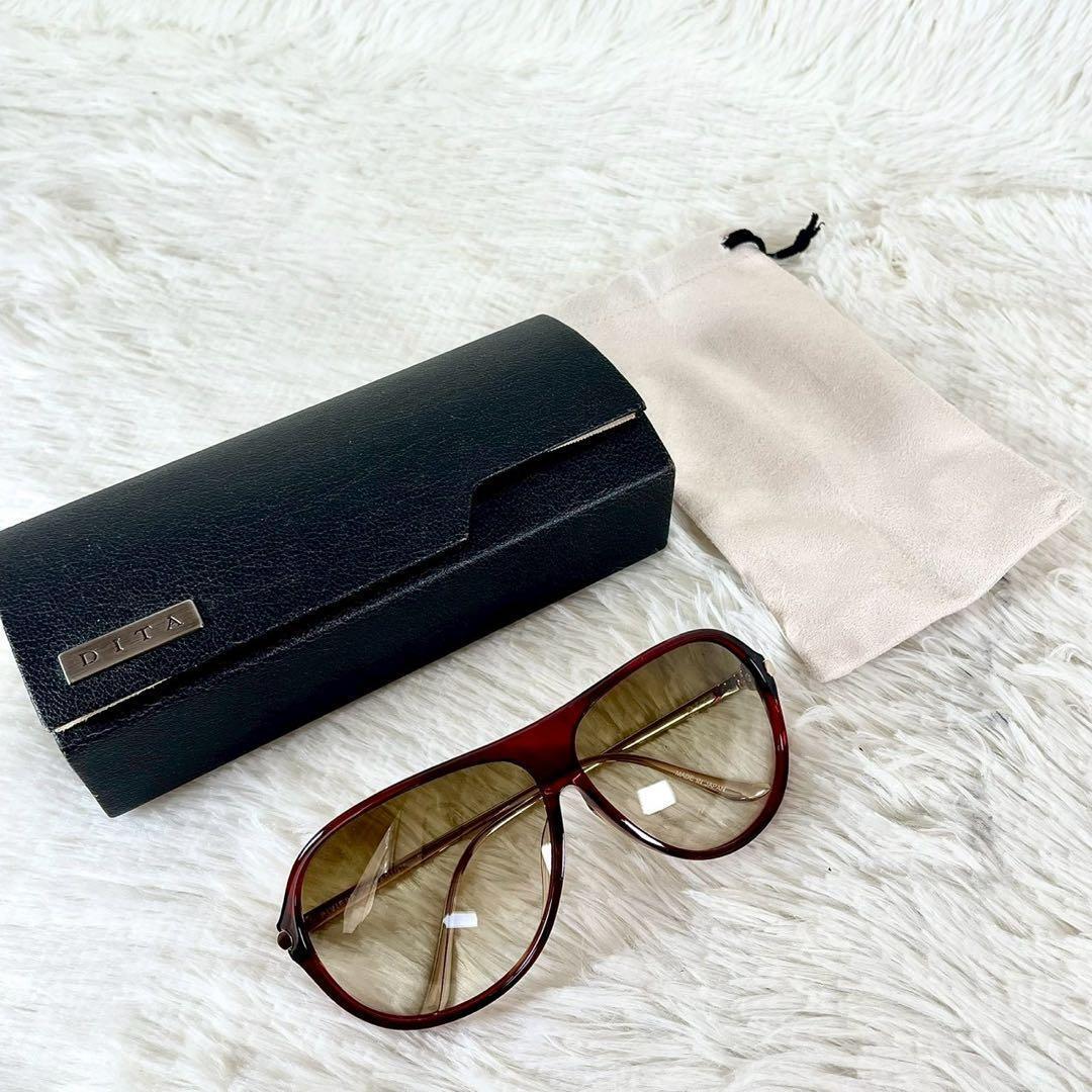 極美品　DITA　RIVIERA　ディータ　サングラス　チタン　ブラウンレンズ