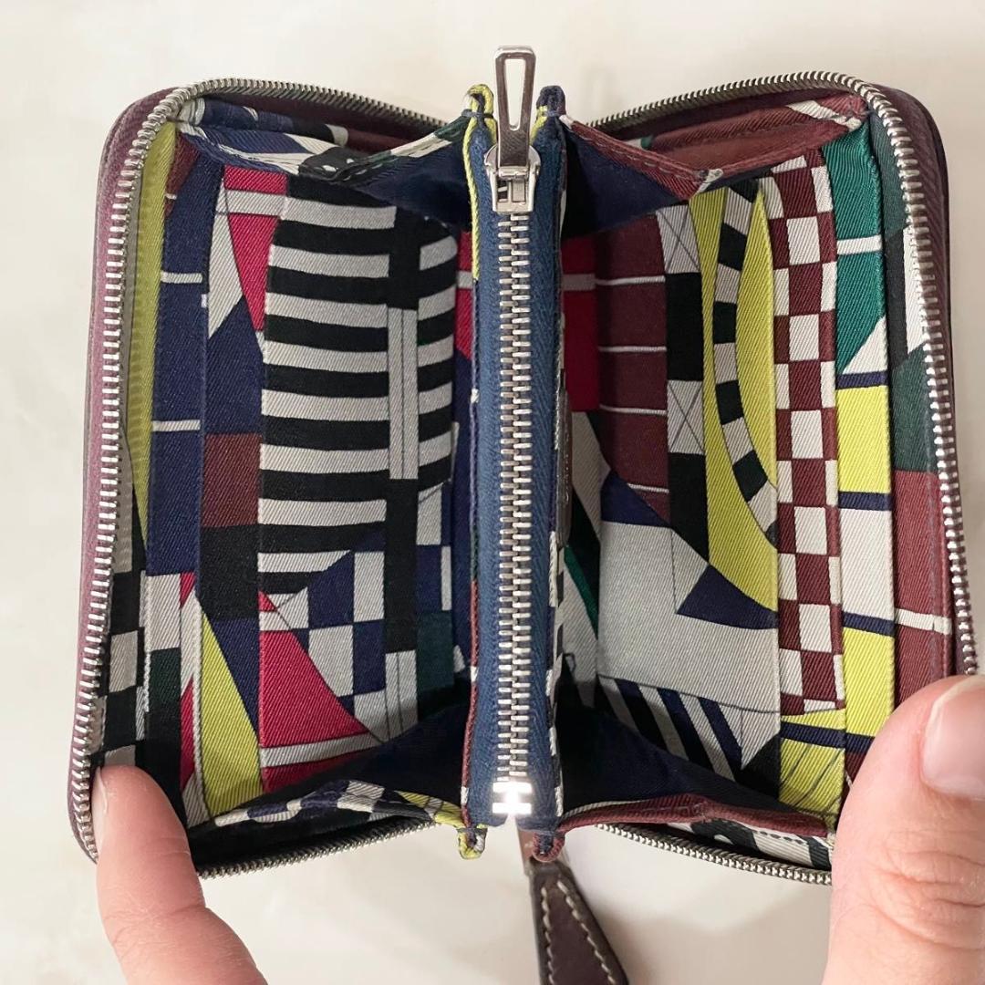 HERMES 財布 アザップシルクインコンパクト ボルドー コンパクトウォレット