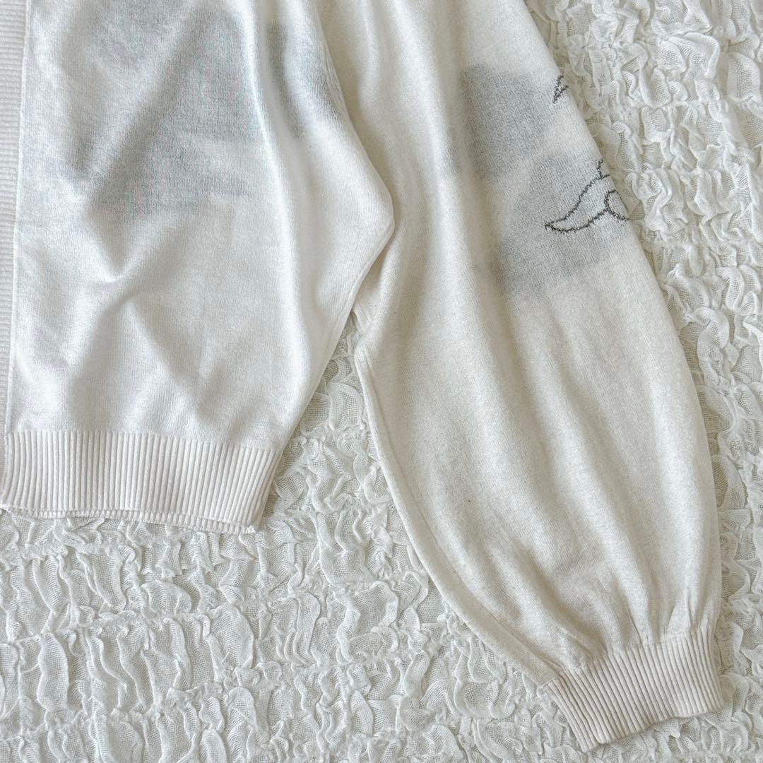 VIVIENNE TAM ヴィヴィアンタム ラメ 刺繍ジップカーディガン