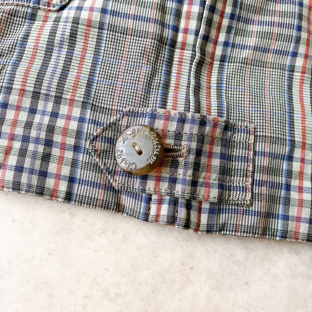 90s~ Aquascutum チェック柄 短丈 ボックス ジャケット