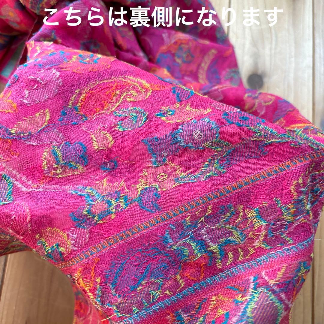 カシミール地方(至宝)カニ織カシミヤストール