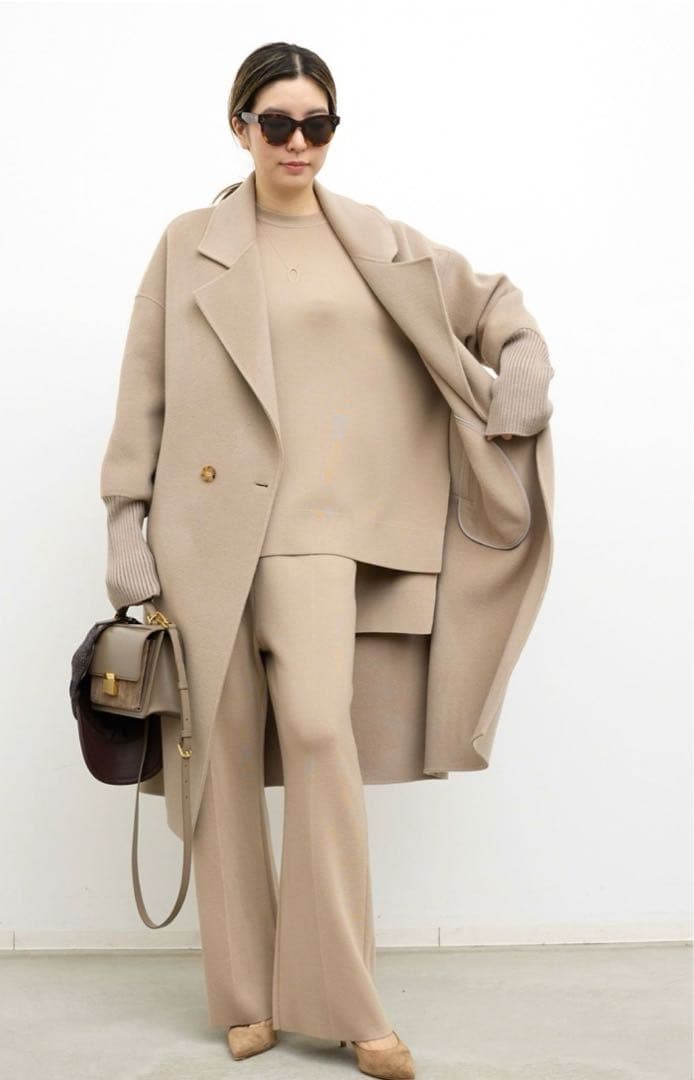 ジャケット・アウター LAppartement LOU ANDREA RIB WOOL COAT