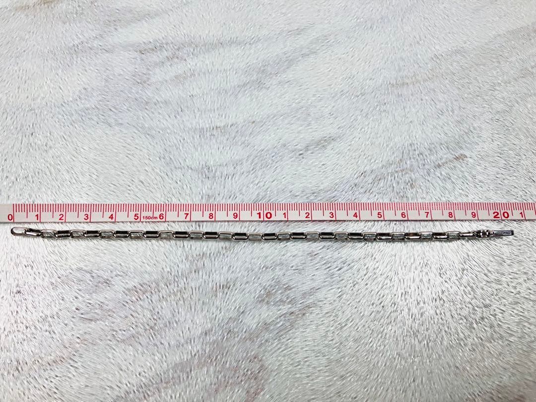 【超美品】GUCCI レクタングル チェーン ブレスレット 男女兼用　SV925