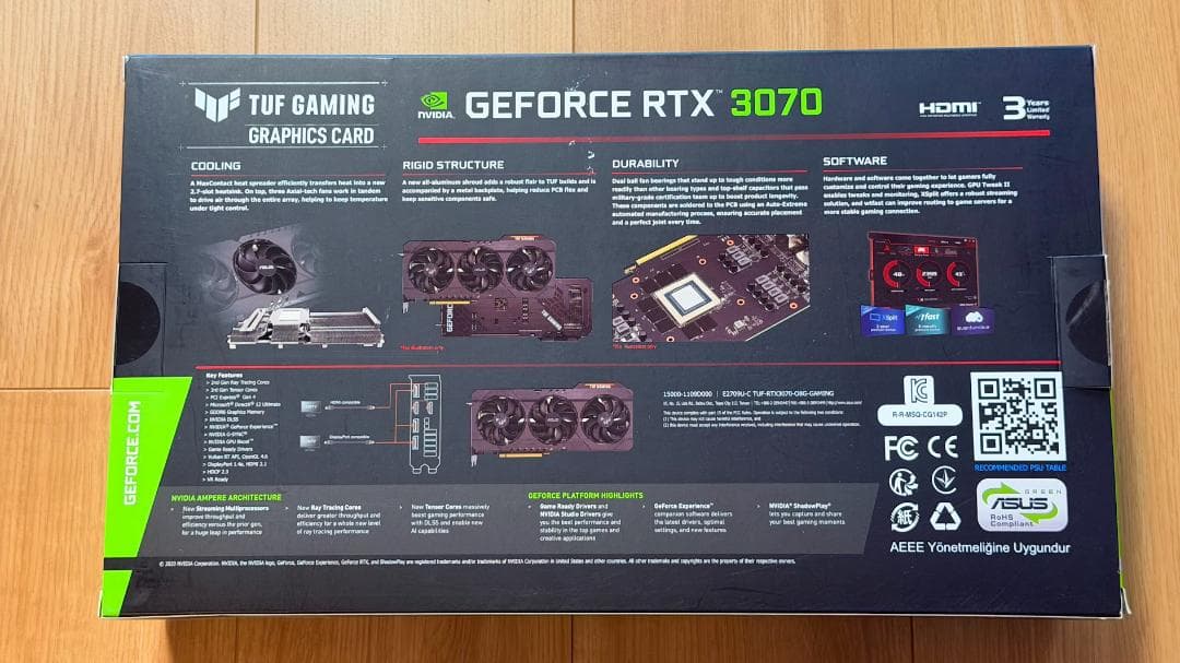 グラフィックボード・グラボ・ビデオカード ASUS TUF GAMING GeForce RTX 3070 8GB