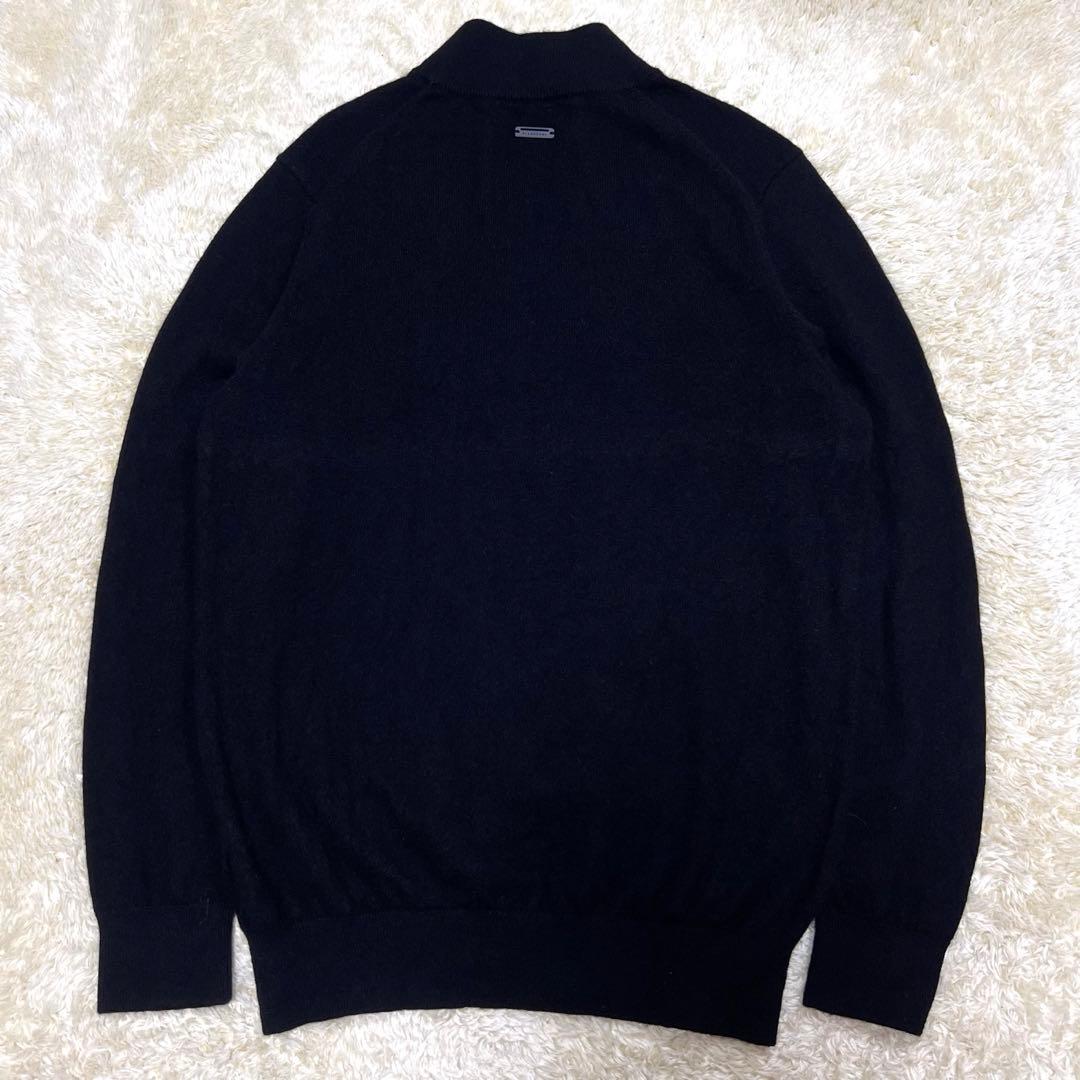 【カシミヤ100%】St ANDREWS モックネック ニット ゴルフ L 黒