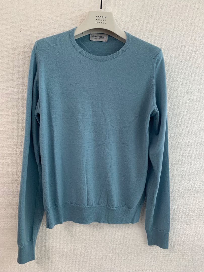 JOHN SMEDLEY　vネックカーディガン　ハイゲージウール　黒