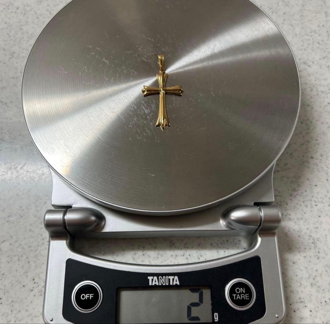 K18金クロスペンダント格安（麦茶）