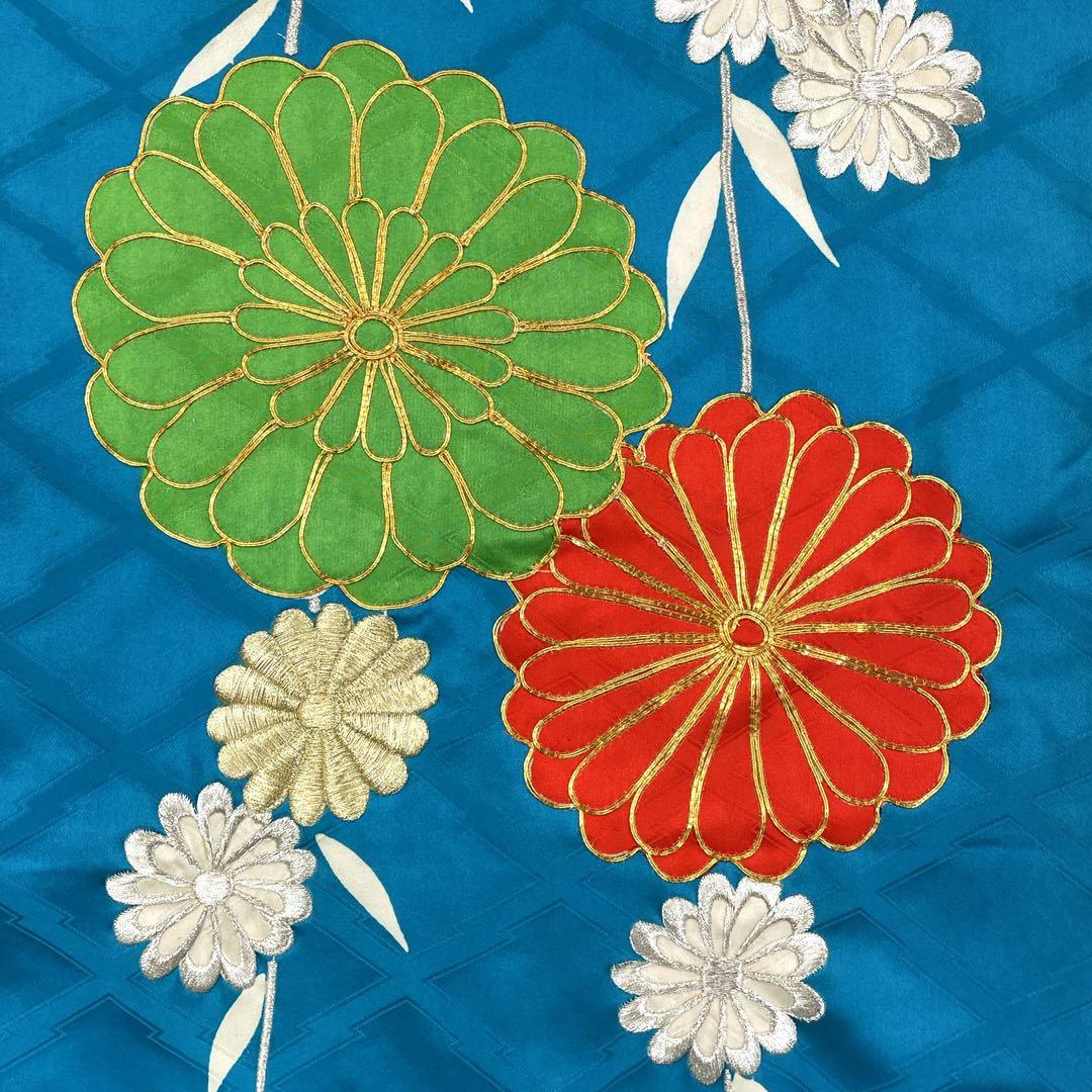 ◎mk-1308　引き振袖　お引きずり　金駒刺繍　豪華刺繍　婚礼衣装　12-25