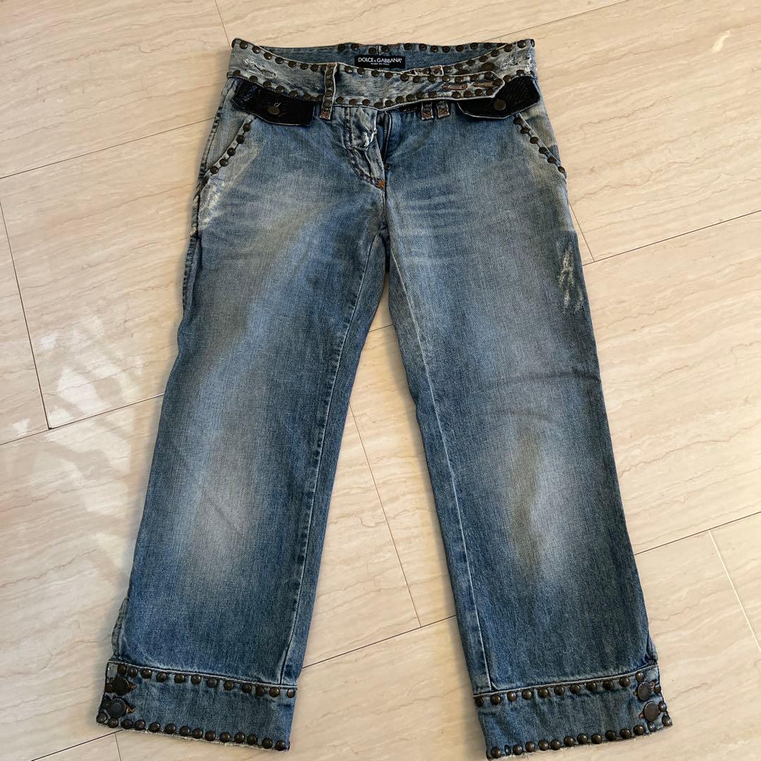 Dolce & Gabbana スタッズ付きデニムパンツ