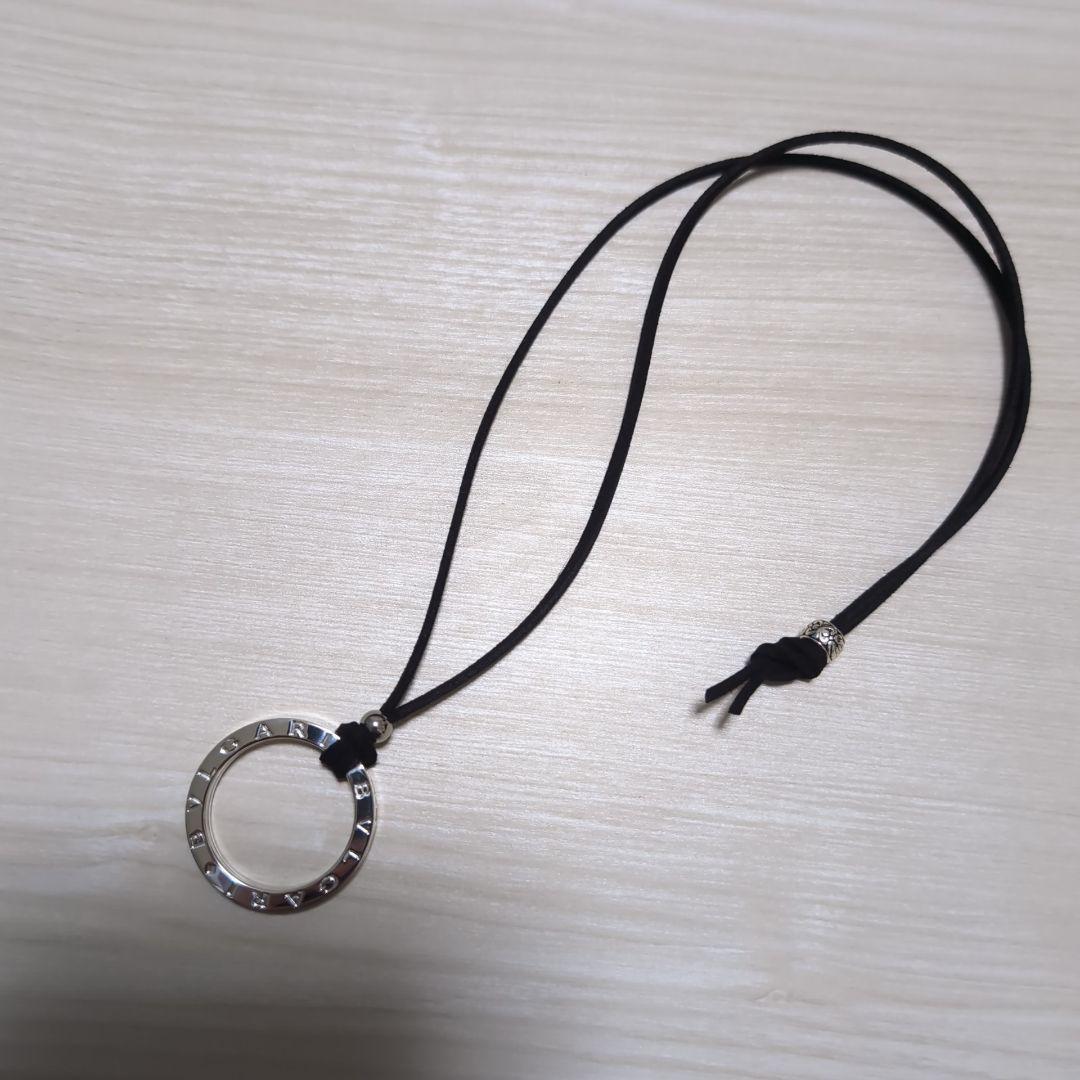 極美品 BVLGARI ブルガリシルバー キーリング チョーカー付 ネックレス