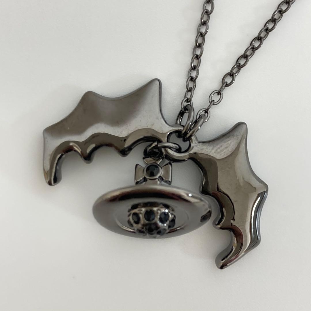 Vivienne Westwood✨バットオーブネックレス　ガンメタ
