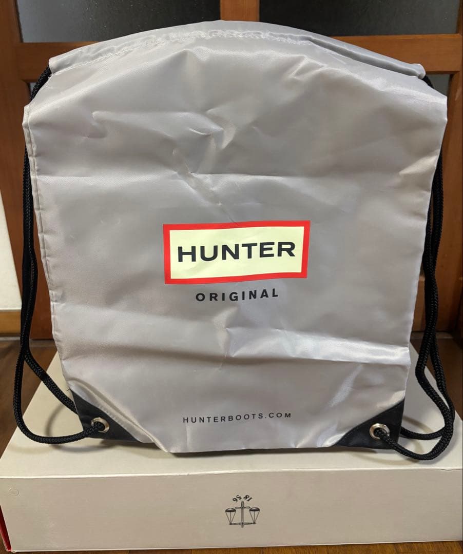 【袋付き】HUNTER ブラウン　25cm トールレインブーツ
