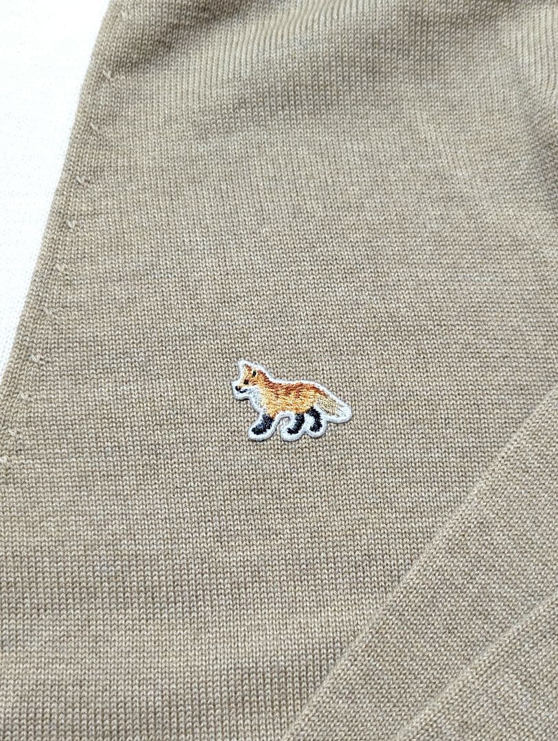 MAISON KITSUNE メゾンキツネ カーディガン バイカラー ベージュ