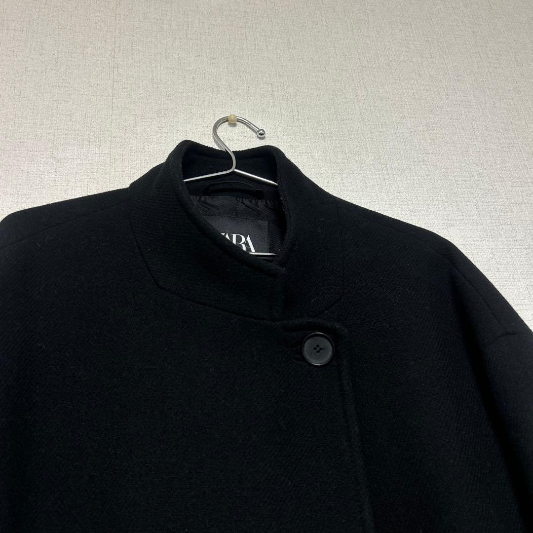 ★即完売デザイン★ Zara ウールブレンド　ハイネックコート　ザラ　XL