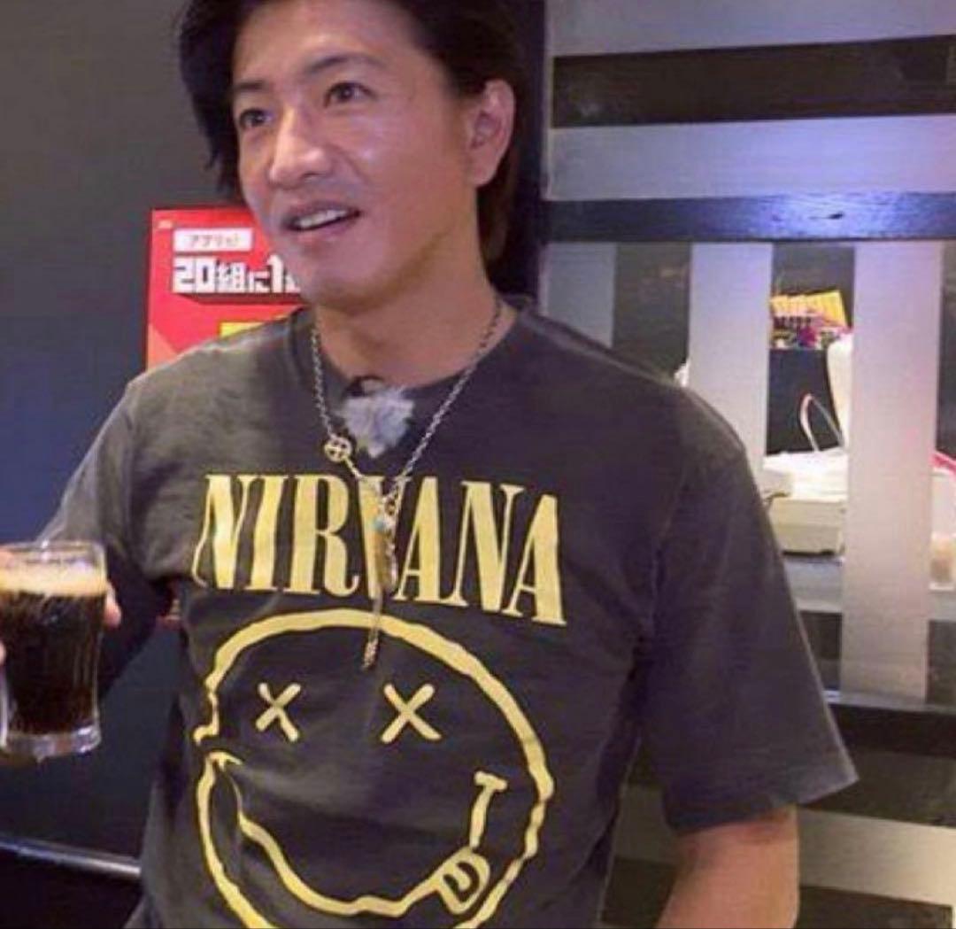 NIRVANA ニルヴァーナ　バンド　tシャツ スマイリー　ブラック　キムタク