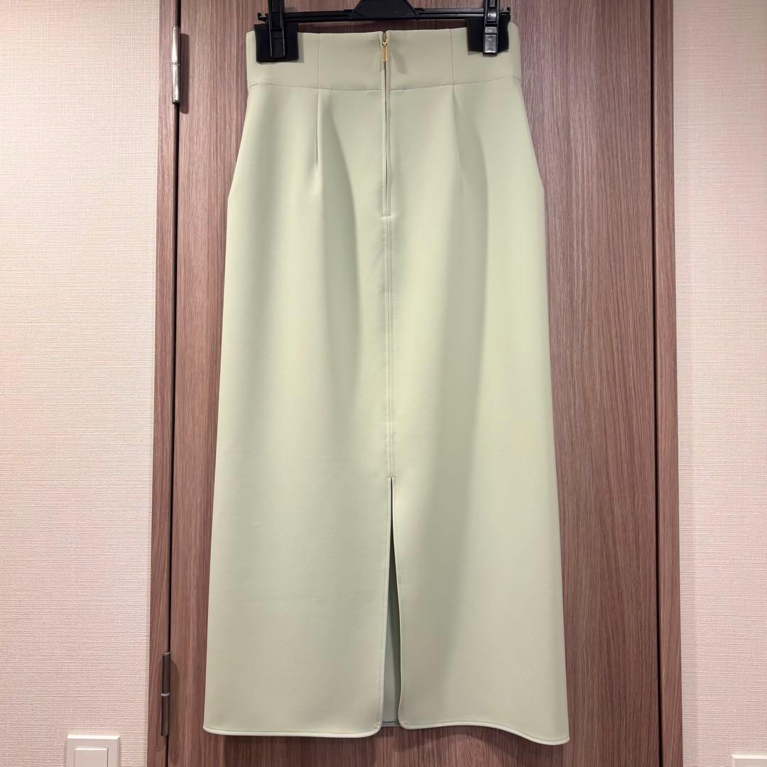 NOBLE ノーブル ジャージーライクカラータイトスカート グリーン 40