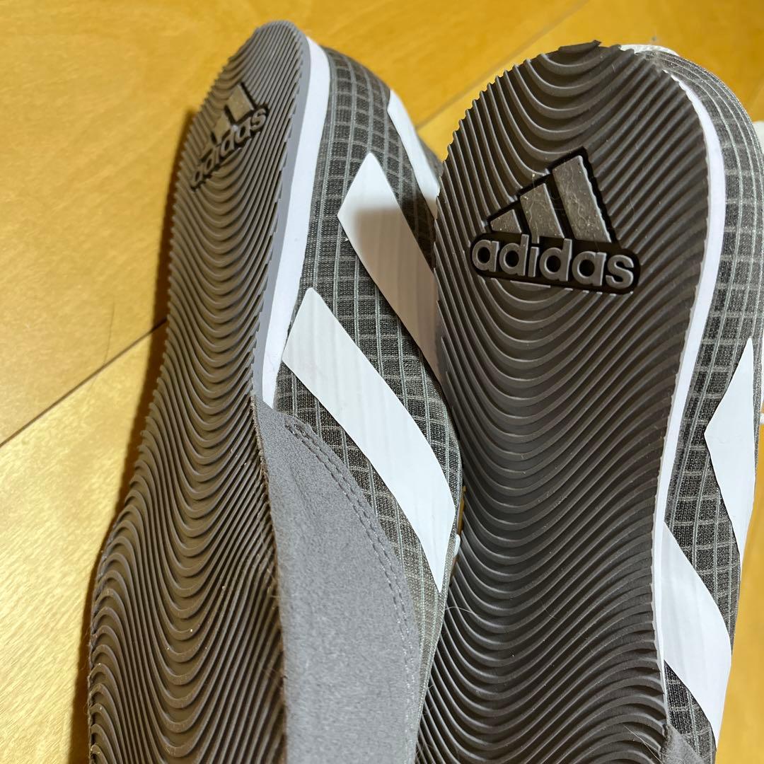 <タグ付き>adidas BOX HOG ボクシングシューズ グレー24.0