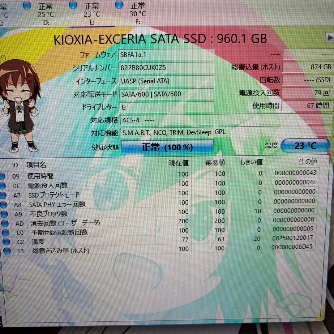内蔵型SSD KIOXIA SATA SSD 960GB