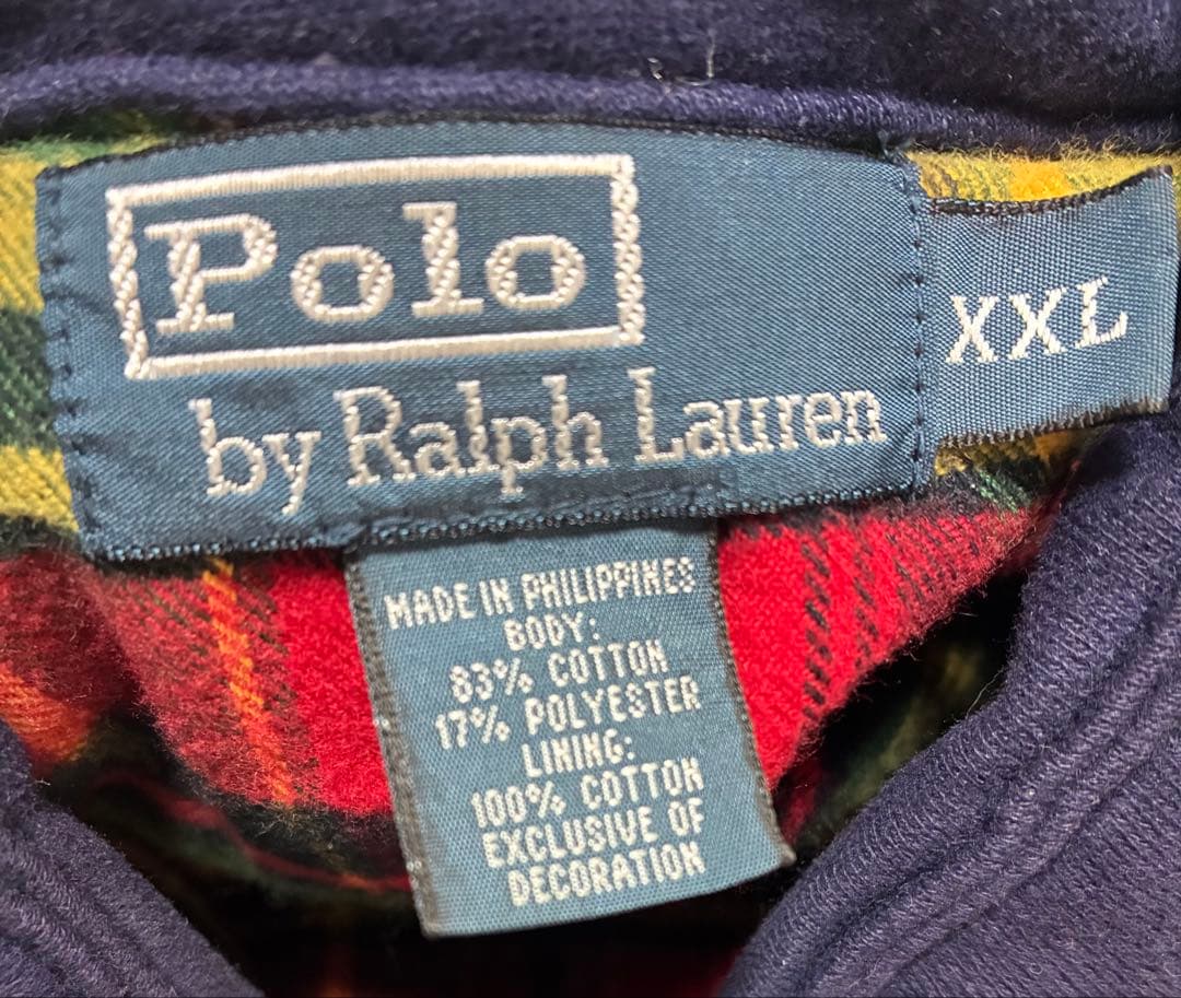 希少 Polo by Ralph Lauren ネイビー ダウンベスト チェック