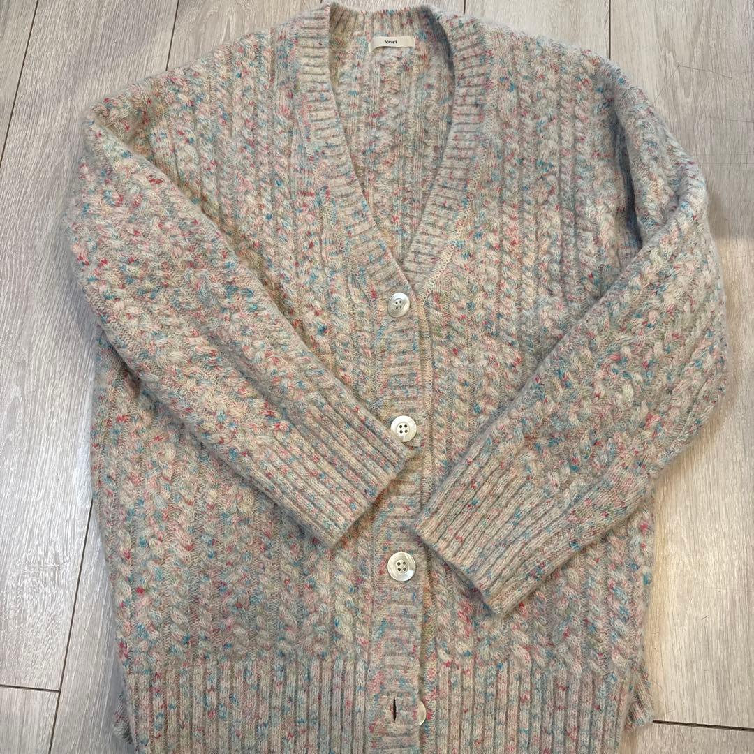 yori ベビーアルパカミックスカーディガン　美品
