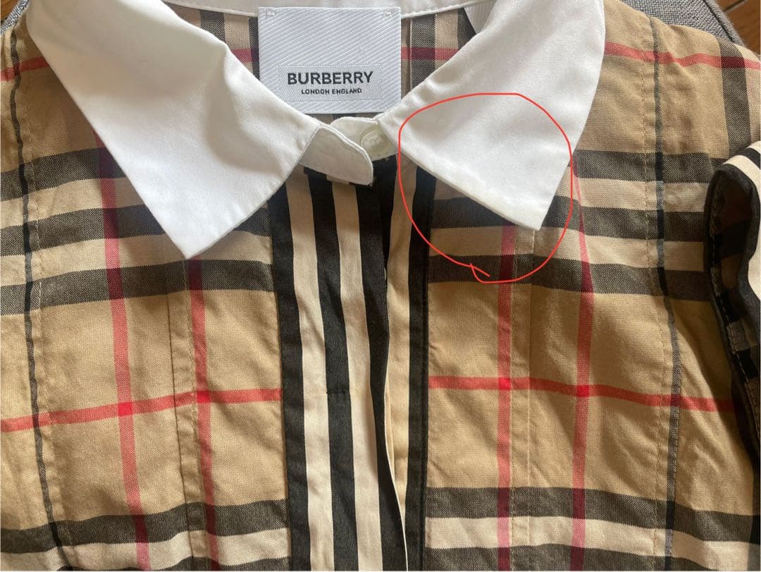【3/1変更点有り】BURBERRY チェック柄 半袖ワンピース 2Y