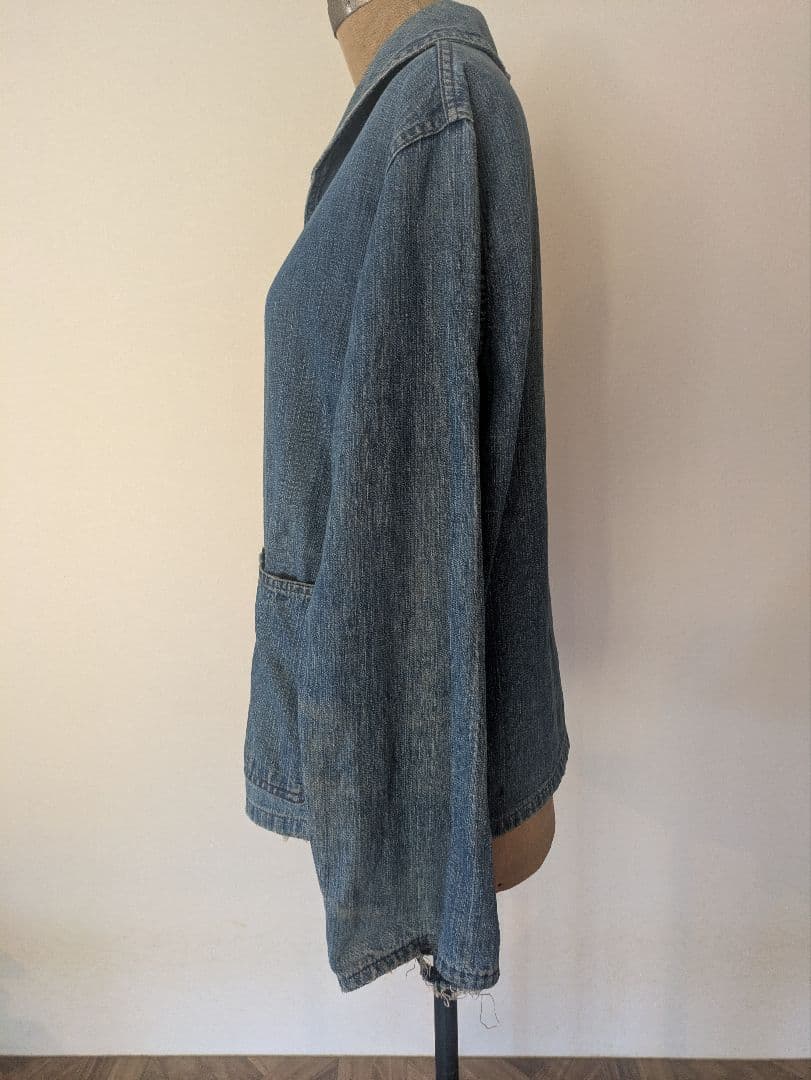 40's us navyショールカラー カバーオール ヘチマ襟 B