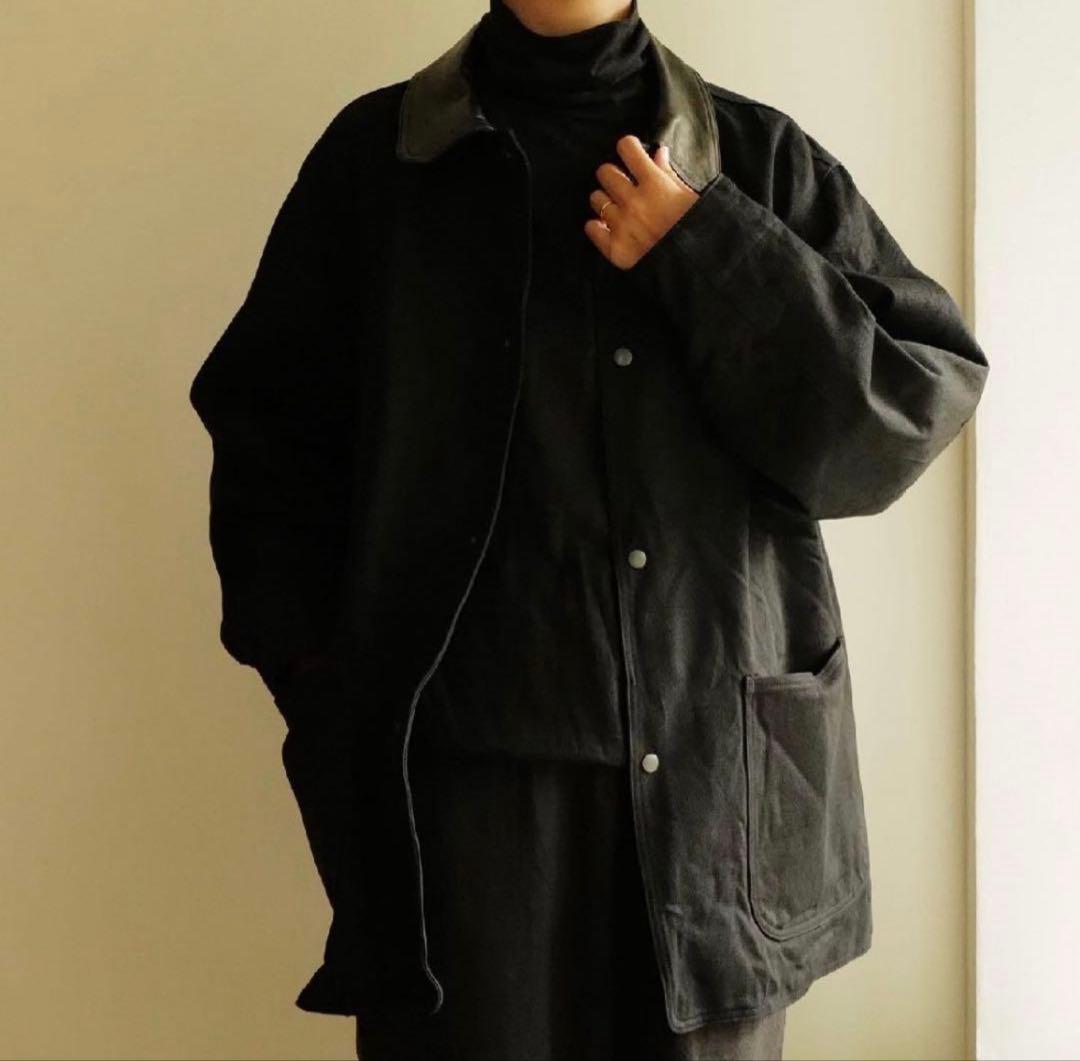 漂*様 ショップ別注 25AW オリジナル カバーオール デニムレザーワークジャ