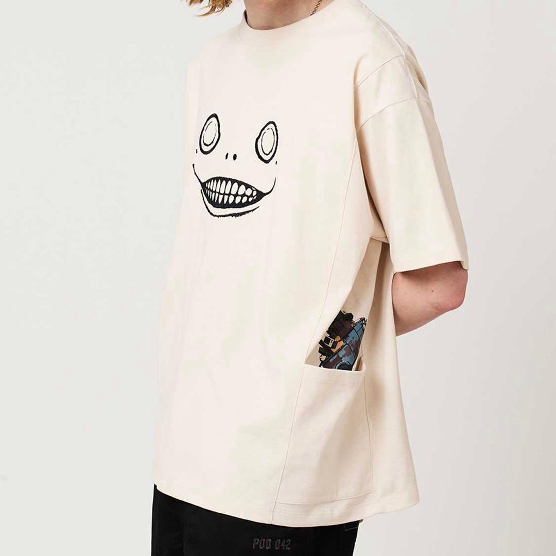ニーア オートマタ グラニフ　エミール　サイドポケットビッグシルエット　Tシャツ