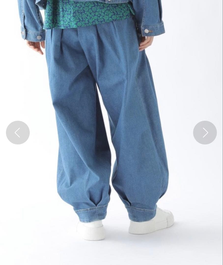 ZUCCa 24SS ハイパーストレッチライトデニム　S バルーン ワイドパンツ