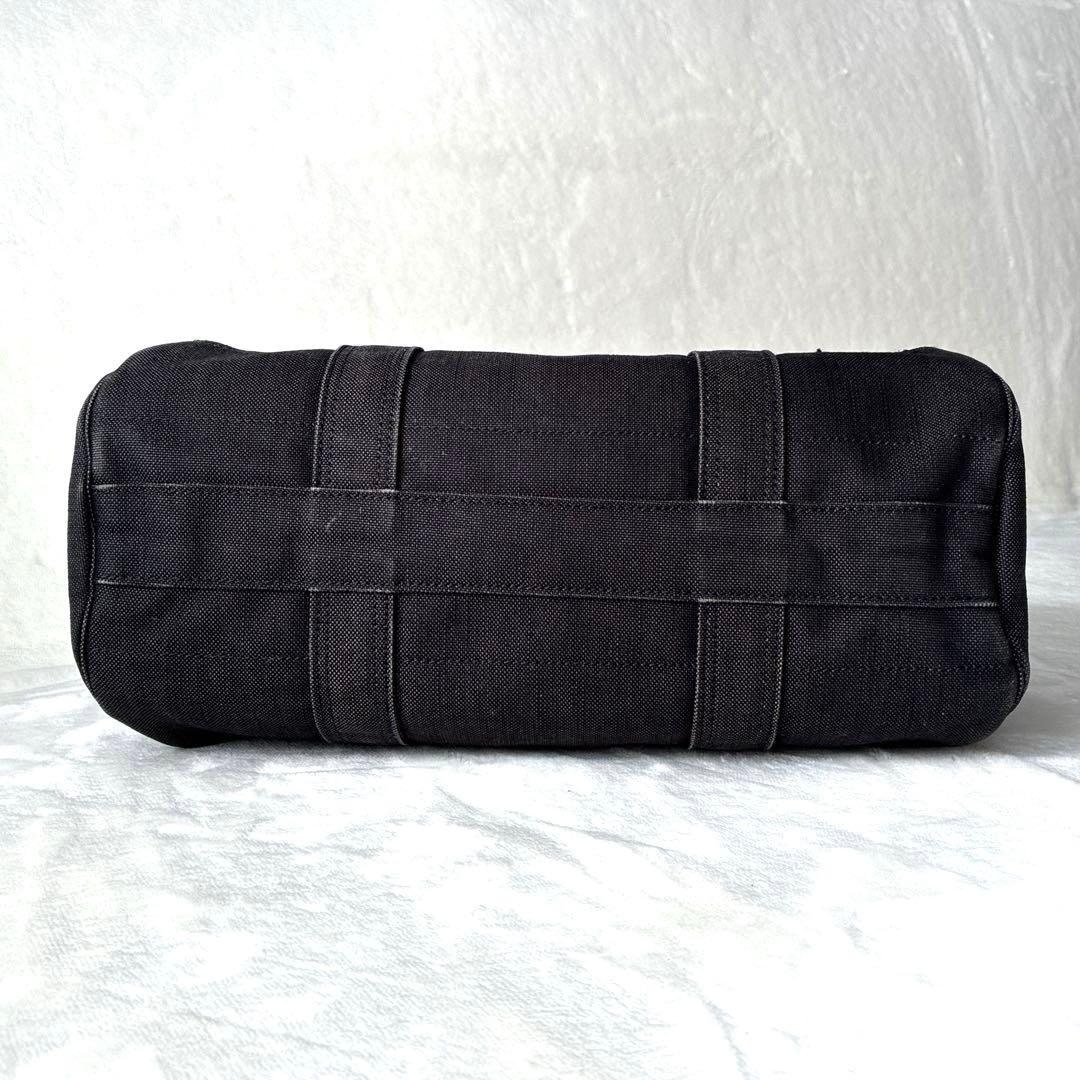 美品 ポーター PORTER スモーキー ミニボストン ドラムバッグ 黒 デニム