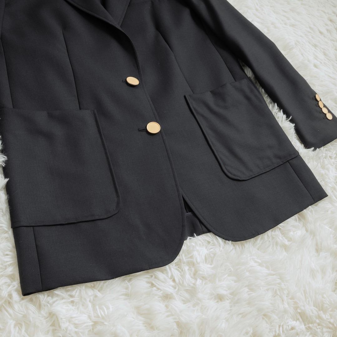 美品 UNTITLED 24SS マナードベーシックジャケット 2 ブレザー 紺