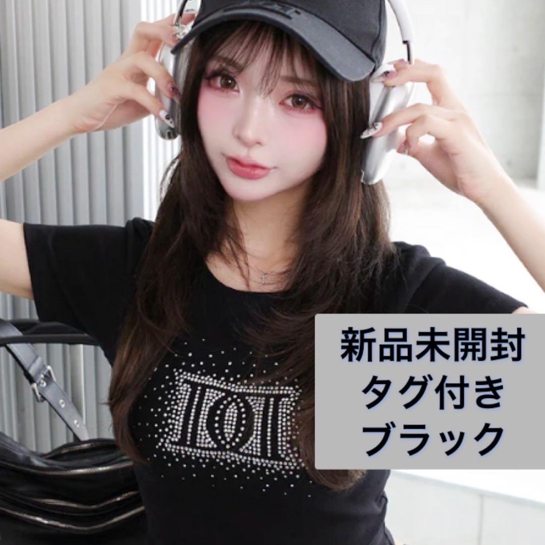新品タグ付きdarich シャイニーDDロゴコンパクトTシャツ ブラック