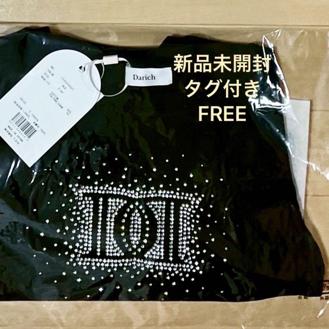 新品タグ付きdarich シャイニーDDロゴコンパクトTシャツ ブラック