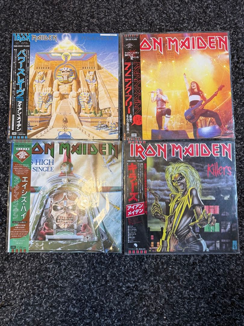 【極美品・希少ポスター付】アイアン・メイデン 国内盤帯付レコード 4枚セット