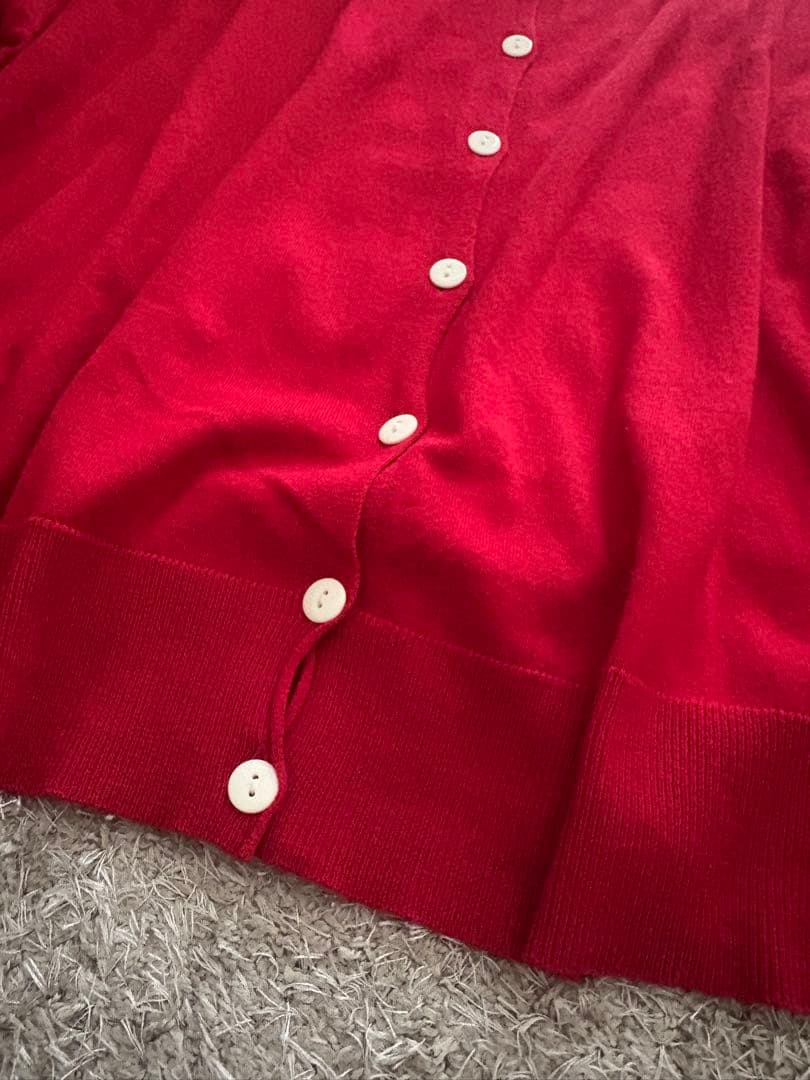 【極美品】ヴェリテクール カシミヤ シルク混 2WAY CARDIGAN 赤