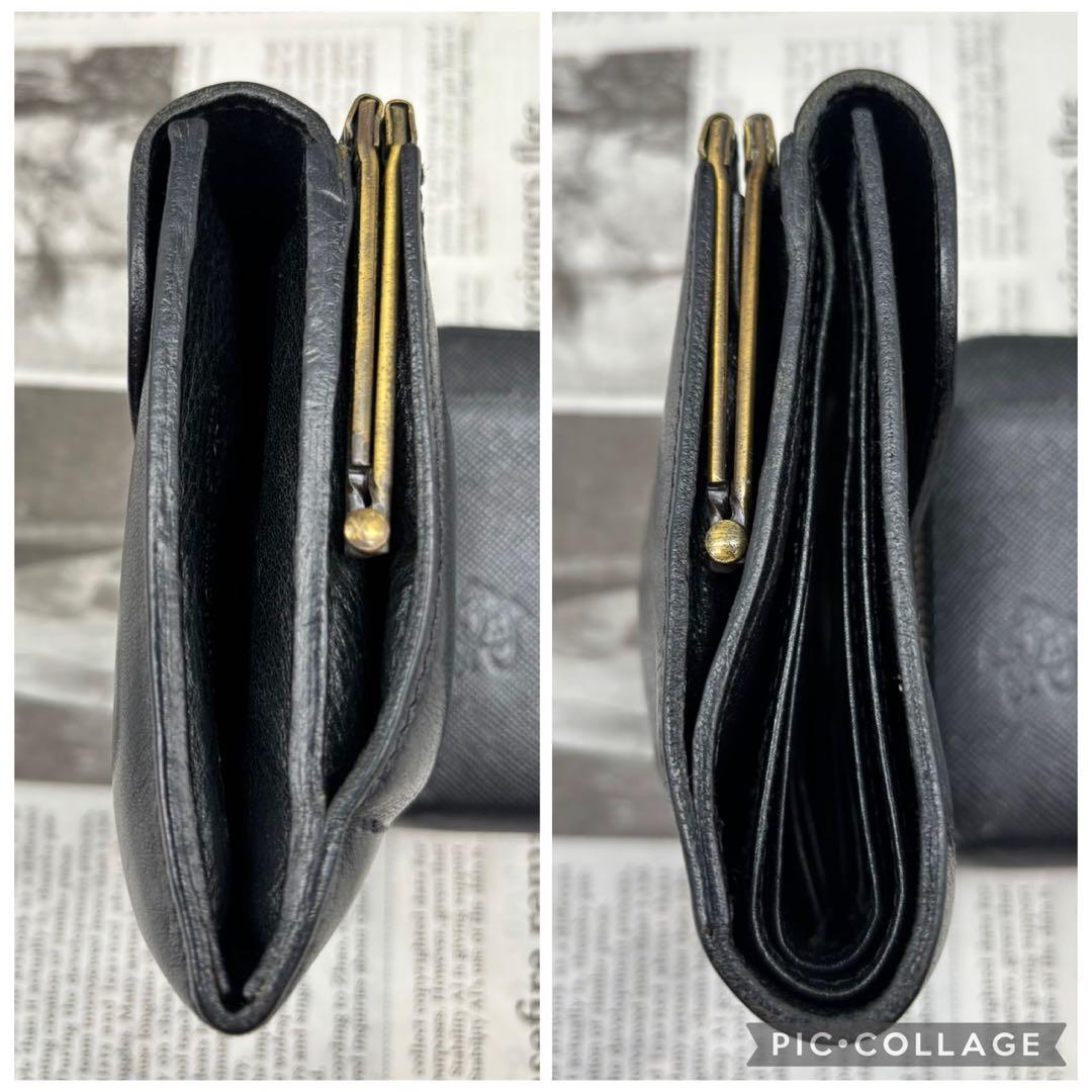 IL BISONTE イルビゾンテ　レザー　二つ折りがま口財布