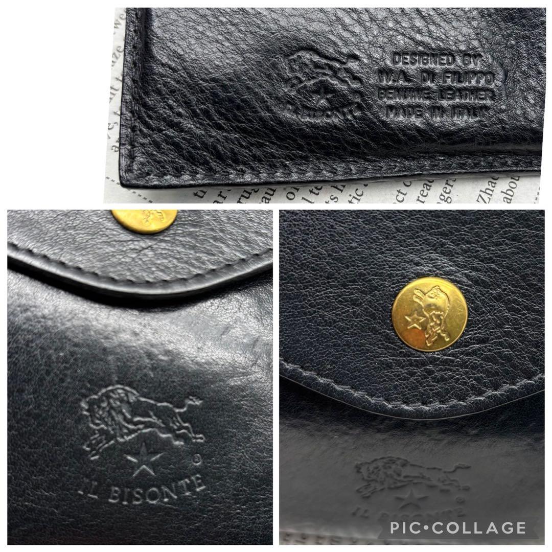 IL BISONTE イルビゾンテ　レザー　二つ折りがま口財布
