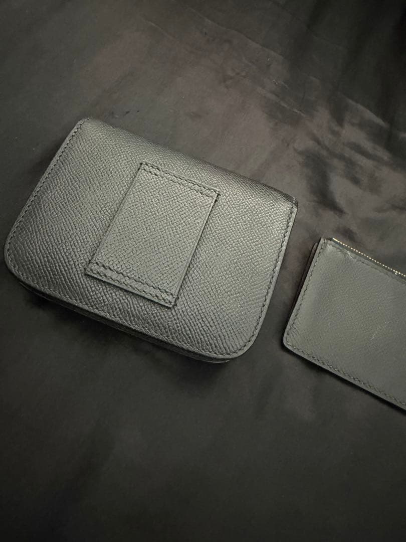 HERMES エルメス コンスタンススリム　財布　ノワール　ゴールド金具