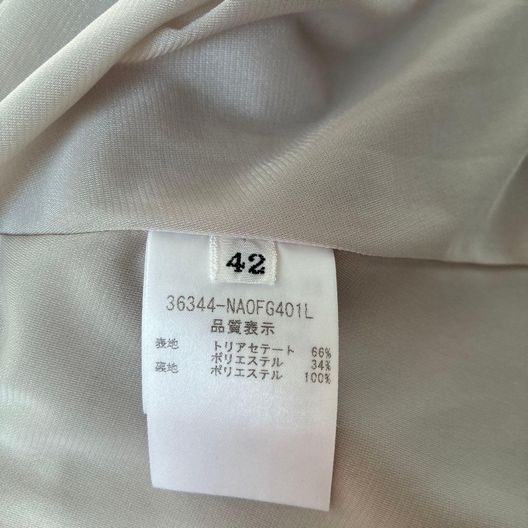 42サイズ　FOXEY NEW YORK バロンワンピ　ロング丈　グレージュ