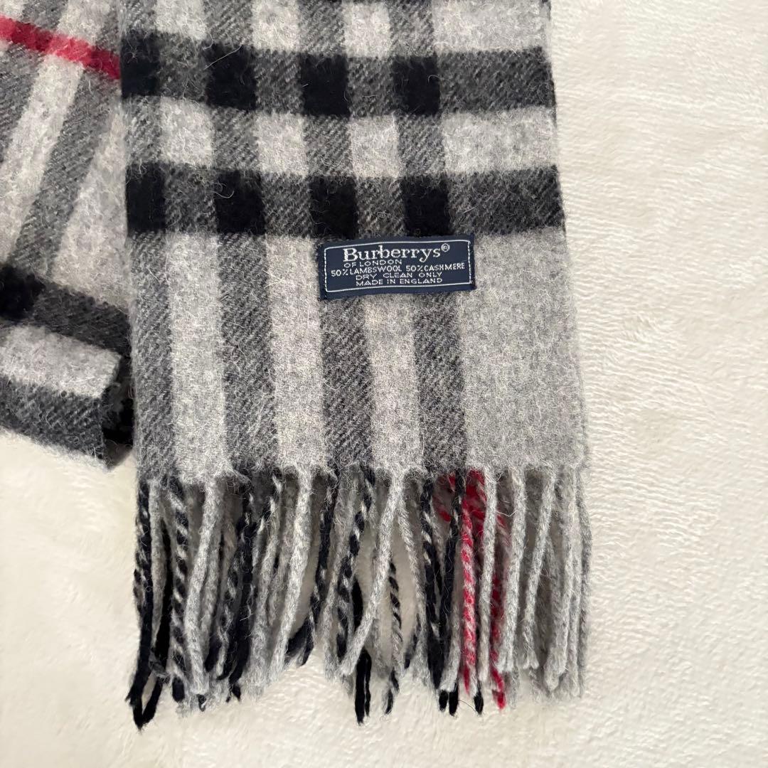 美品✨Burberrys カシミヤ50% ラムウール50% グレー y2k